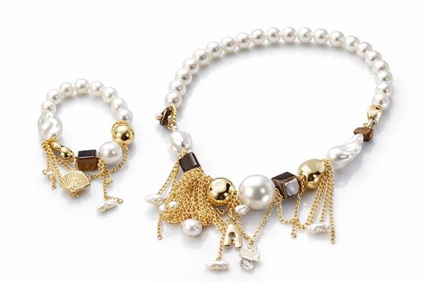 Berry Zincir Püskül Detaylı İncili Kolye Bileklik Set